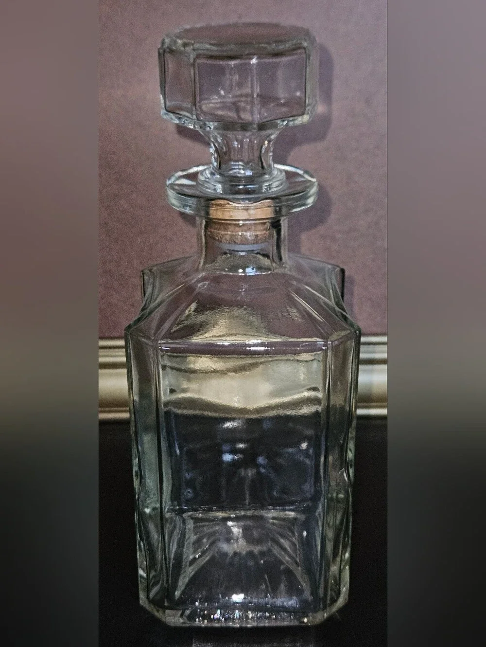 Vintage MCM Bar Cart Decanter Whiskey Scotch Bottle Retro Boho Farmhouse Rustic